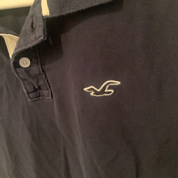 Gorgeous Dark Blue Hollister Epic Flex Cotton Polo SZ Medium 🔥 - Picture 2 of 6